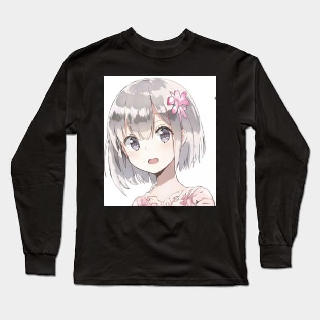Anime Girl - Rosemary Long Sleeve T-Shirt by EcruCloud